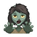 woman zombie on platform Telegram