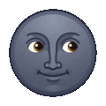 new moon with face on platform Telegram