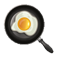 fried egg on platform Telegram