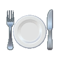 knife fork plate on platform Telegram