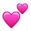 two hearts on platform Telegram