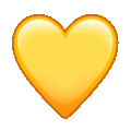 yellow heart on platform Telegram
