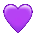 purple heart on platform Telegram