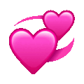 revolving hearts on platform Telegram