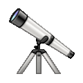 telescope on platform Telegram