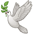dove of peace on platform Telegram