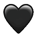 black heart on platform Telegram