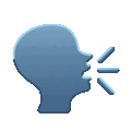 speaking head in silhouette on platform Telegram