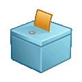 ballot box with ballot on platform Telegram