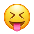 stuck out tongue closed eyes on platform Telegram