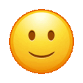 slightly smiling face on platform Telegram