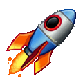 rocket on platform Telegram