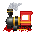 steam locomotive on platform Telegram