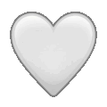 white heart on platform Telegram