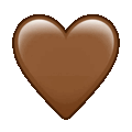 brown heart on platform Telegram