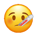 face with thermometer on platform Telegram