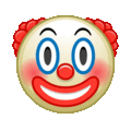 clown face on platform Telegram