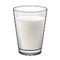 glass of milk on platform Telegram
