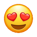 smiling face with 3 hearts on platform Telegram