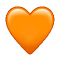 orange heart on platform Telegram
