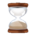 hourglass on platform Telegram