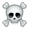 skull and crossbones on platform Telegram