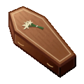coffin on platform Telegram