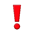 red exclamation mark on platform Telegram