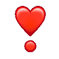 heavy heart exclamation mark ornament on platform Telegram