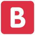 B button (blood type) on platform Twitter