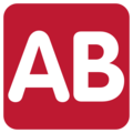 AB button (blood type) on platform Twitter