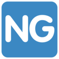 NG button on platform Twitter