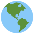 globe showing Americas on platform Twitter