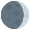 waxing crescent moon on platform Twitter