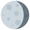 waning gibbous moon on platform Twitter