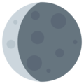 waning crescent moon on platform Twitter