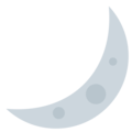 crescent moon on platform Twitter
