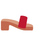 woman’s sandal on platform Twitter
