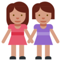 women holding hands on platform Twitter