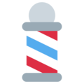 barber pole on platform Twitter