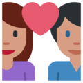 couple with heart on platform Twitter