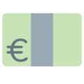 euro banknote on platform Twitter