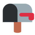 open mailbox with lowered flag on platform Twitter