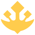trident emblem on platform Twitter