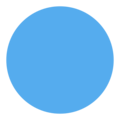 blue circle on platform Twitter