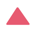 red triangle pointed up on platform Twitter