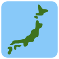 map of Japan on platform Twitter