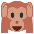hear-no-evil monkey on platform Twitter