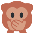 speak-no-evil monkey on platform Twitter