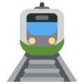 tram on platform Twitter